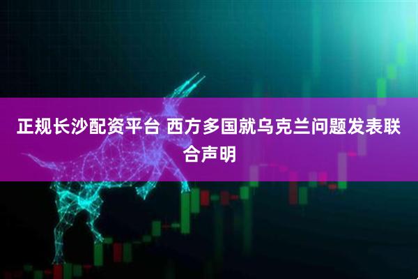 正规长沙配资平台 西方多国就乌克兰问题发表联合声明